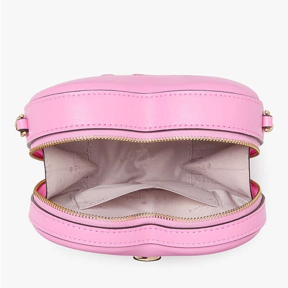 ♠️kate spade Love Shack 3D Mini Heart Crossbody, Surf Pink NWT - Picture 5 of 14